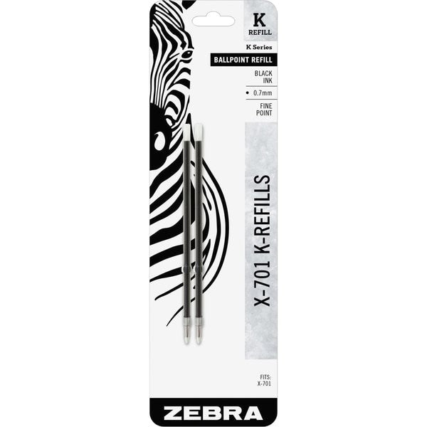 K-Refill 0.7mm Black 2pk