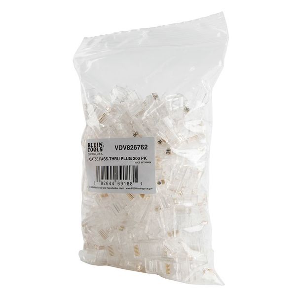 Pass-Thruâ¢ Modular Data Plugs, CAT5e, 200-Pack