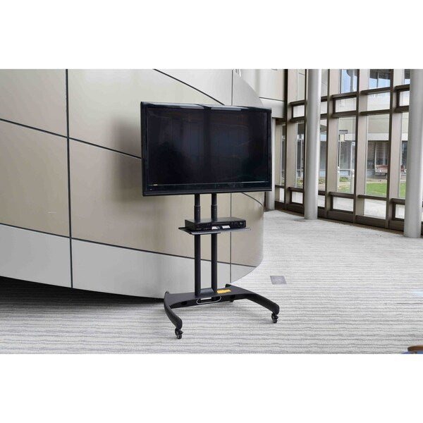 Height Adj, Flat Panel Cart, w/Shelf