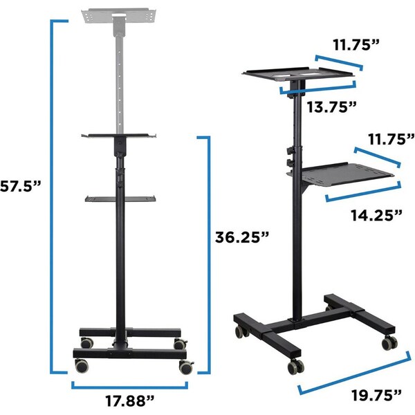 Adjustable Rolling Computer Desk