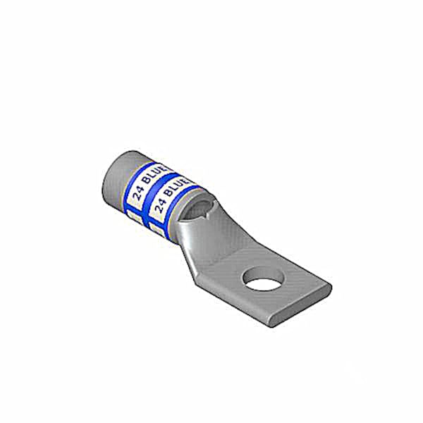 Compress Lug, 1/0 Awg, L 1.83 In, Pink