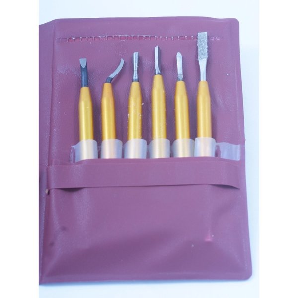 6 Piece Mini Deburring & Scraping Tool Kit