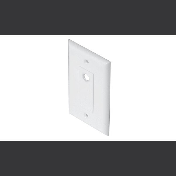 TV Wall Plate 1-Hole Offset Decorator Wh