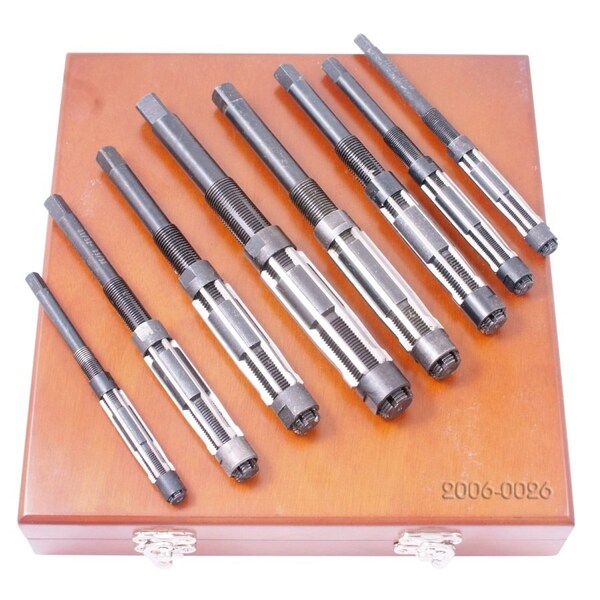 A-H 8 Piece High Speed Steel Adjustable Blade Reamer Set
