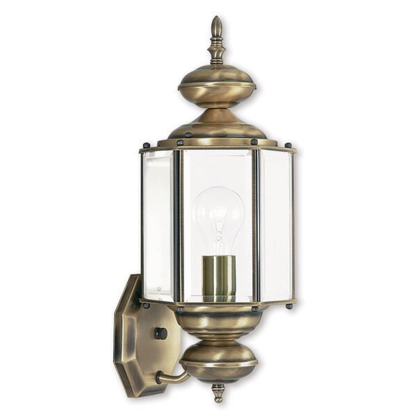 Outdoor Basics 1 Light Antique Brass Outdoor Wall Lantern