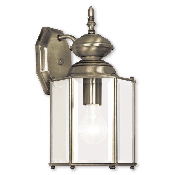 Outdoor Basics 1 Light Antique Brass Outdoor Wall Lantern