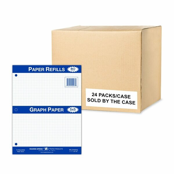 Loose Leaf Graph Paper, 80 sht/PK, 8