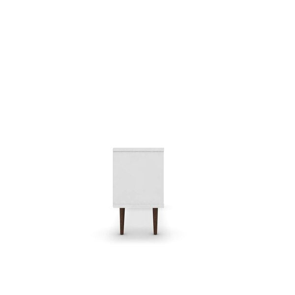 TV Stand, Mid Century, White, 53.14