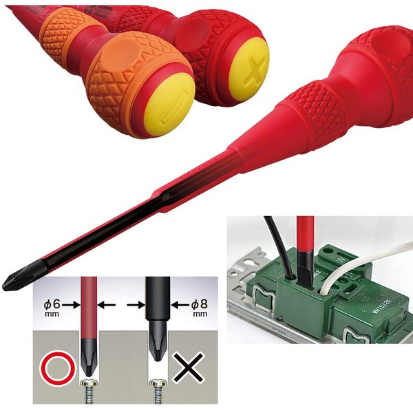 BALL GRIP Insulated Screwdriver No.200 -