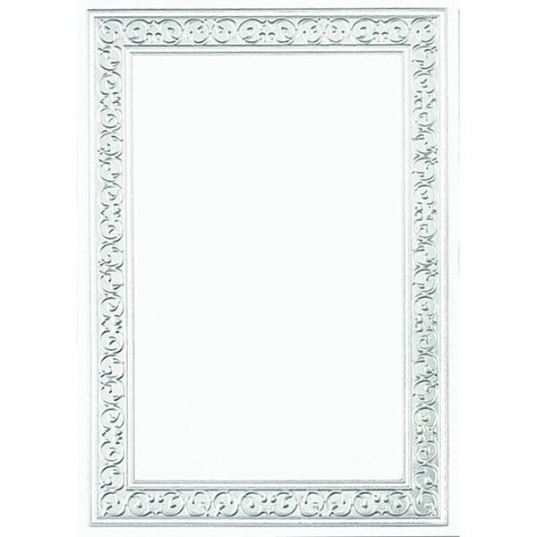 Flat Card Invitation W/ Silver Foi, PK25
