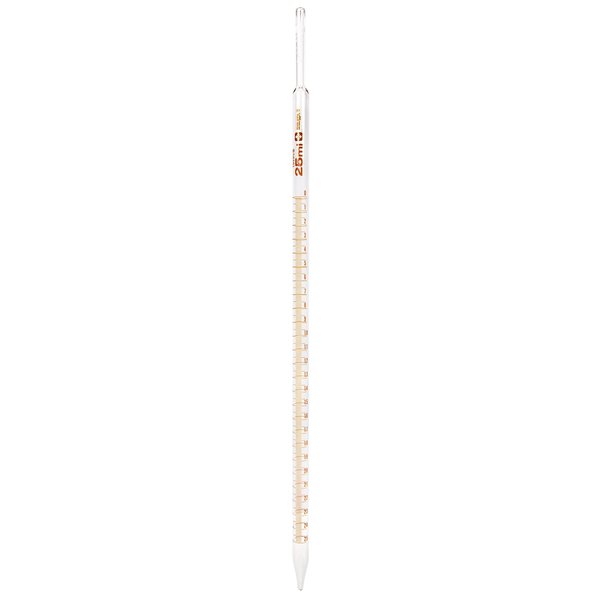 Mohr Measuring Pipette 25mL, 0.1 gr, PK12