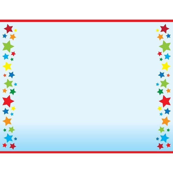Certificate Rainbow Stars, Assort R, PK60
