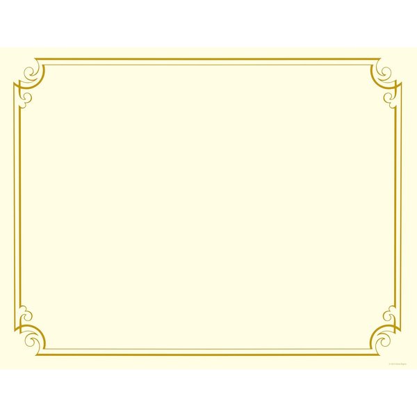 Certificate Gold Foil Golden Scrol, PK12