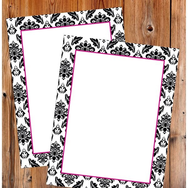Stationery Letterhead, Black and W, PK80