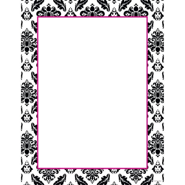 Stationery Letterhead, Black and W, PK80