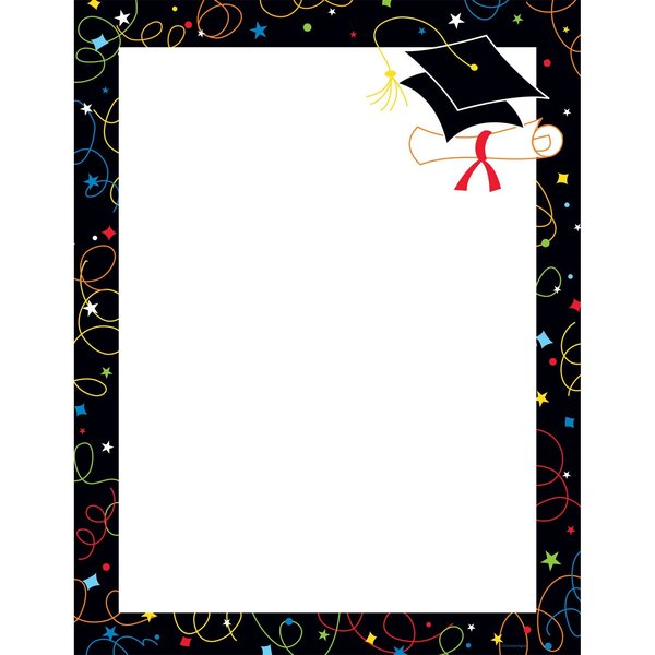 Stationery Letterhead, Grad Swirls, PK80