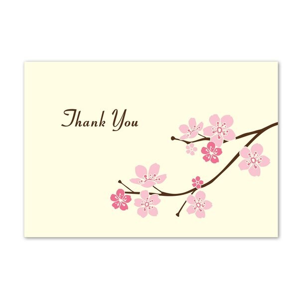 Thank You Card W/Envelopes, Blossom, PK50