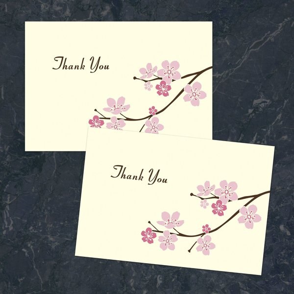 Thank You Card W/Envelopes, Blossom, PK50