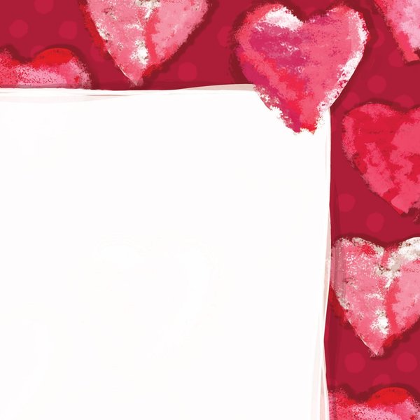 Stationery Letterhead, Fuzzy Heart, PK80