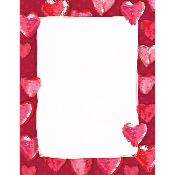 Stationery Letterhead, Fuzzy Heart, PK80