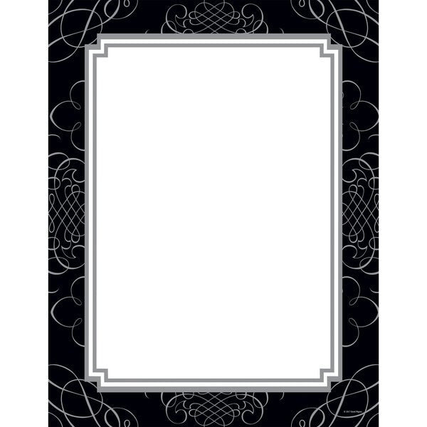 Stationery Letterhead, Black And S, PK80