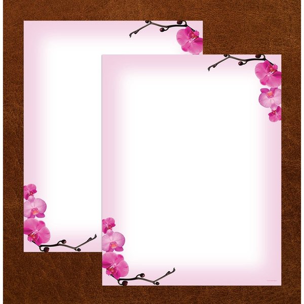Stationery Letterhead, Pink Orchid, PK80