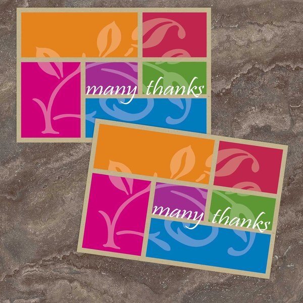 Thank You Card and Envelopes, Colo, PK24