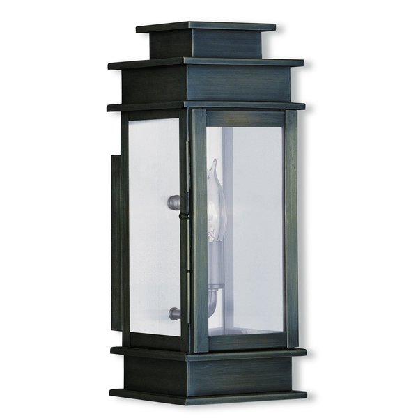 Princeton 1 Light Vintage Pewter Outdoor Wall Lantern