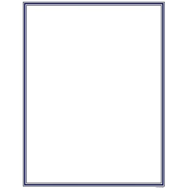 Stationery Letterhead, Navy Border, PK80