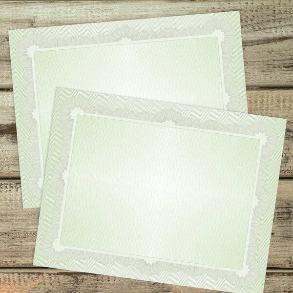 Certificate Value Grand Green, 8 1/2, PK50