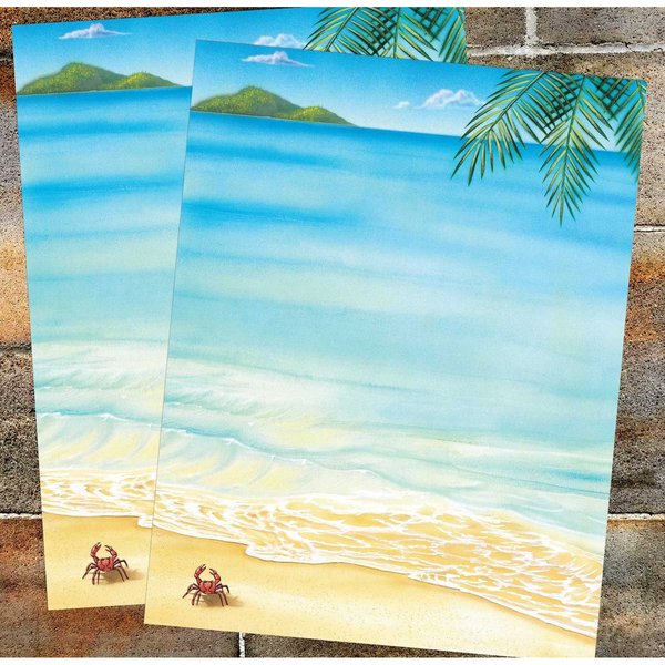 Stationery Letterhead, Tropical, 8, PK80