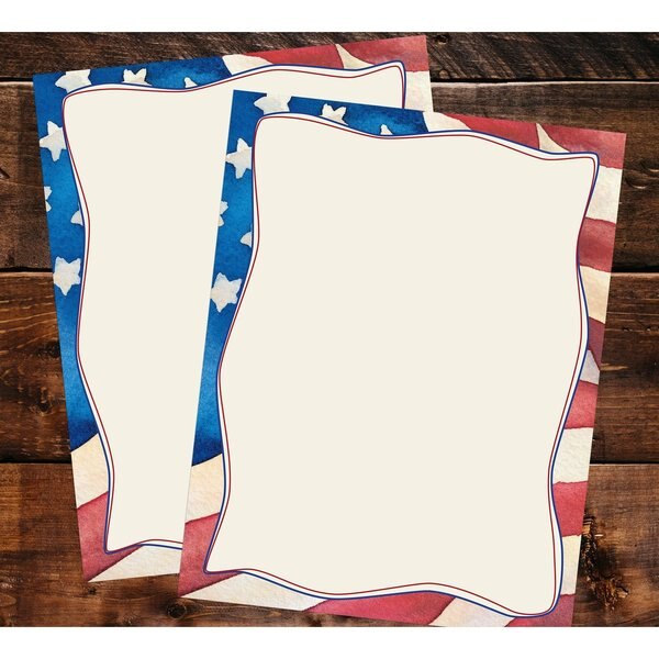 Stationery Letterhead, Patriotic, PK80
