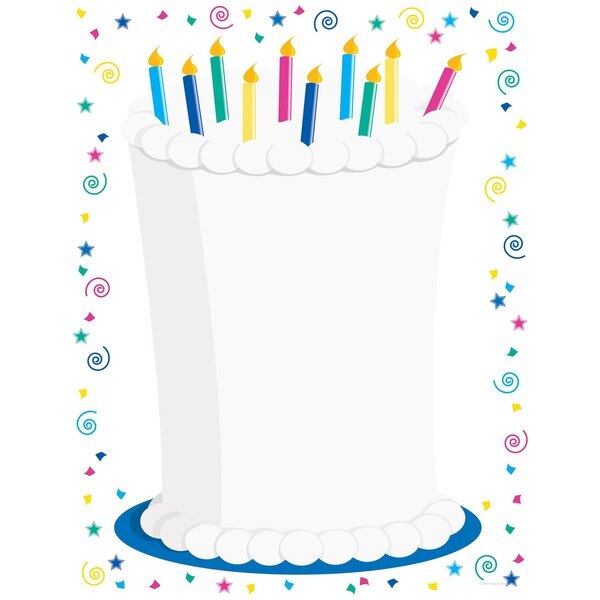 Stationery Letterhead, Cake, 8.5x11