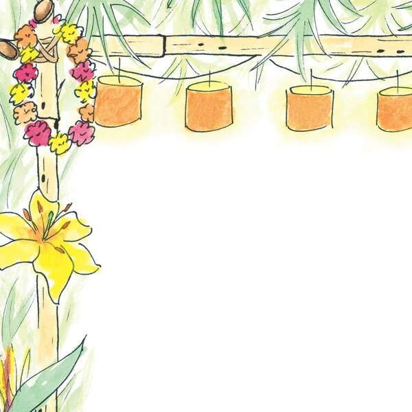 Stationery Letterhead, Luau, 8.5