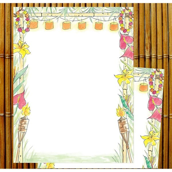Stationery Letterhead, Luau, 8.5