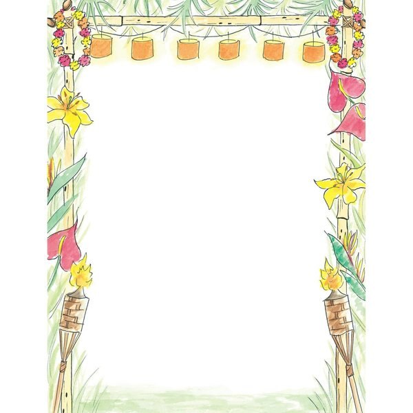 Stationery Letterhead, Luau, 8.5