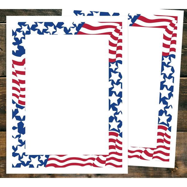 Stationery Letterhead, Stars and S, PK80