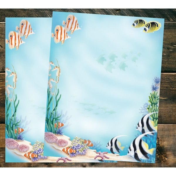 Stationery Letterhead, Sea Life, 8, PK80