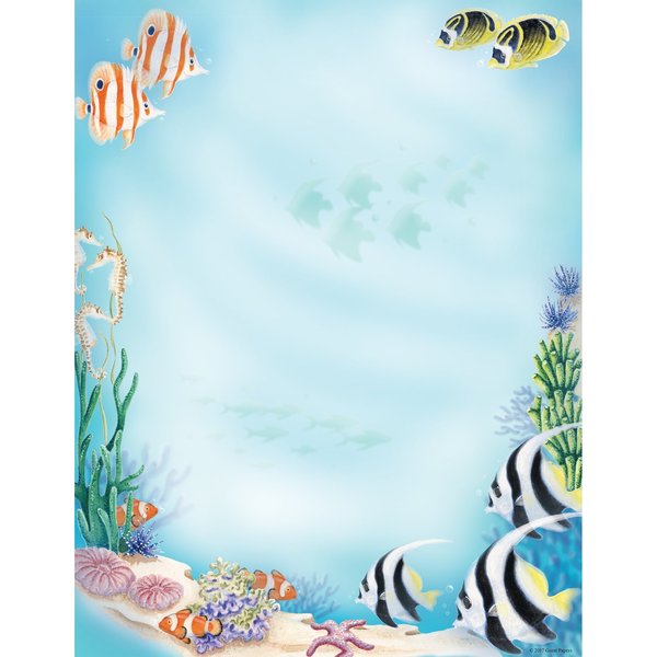 Stationery Letterhead, Sea Life, 8, PK80
