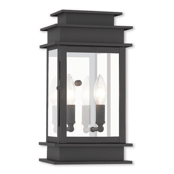 Princeton 2 Light Black Outdoor Wall Lan