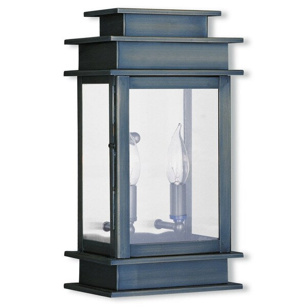 Princeton 2 Light Vintage Pewter Outdoor Wall Lantern