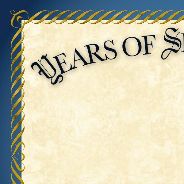 Certificate Gold Foil, Years of Se, PK20