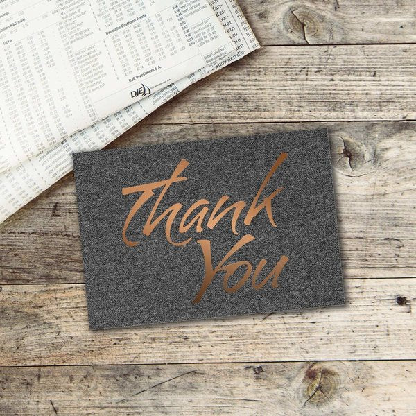 Thank You Card W/Envelopes, Suit Co, PK50