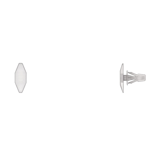 Wht Nyln Weatherstrip Ret 5mm Hole Size 10.5mm Stem PK50