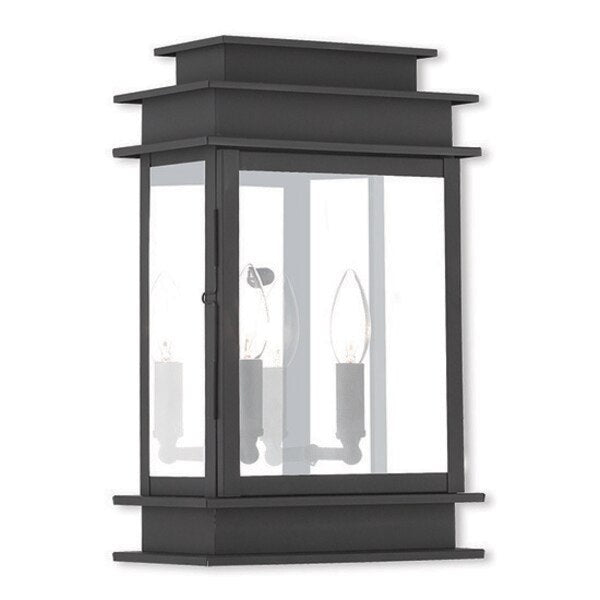 Princeton 2 Light Black Outdoor Wall Lantern