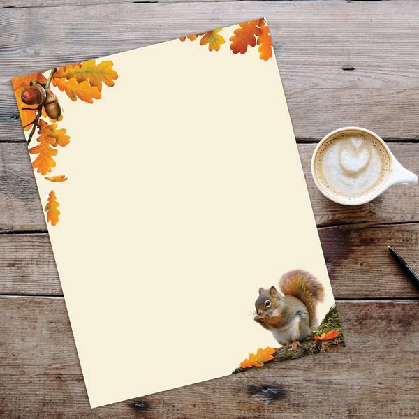 Stationery Letterhead, Acorn, 8.5x11