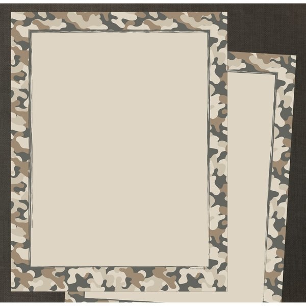 Stationery Letterhead, Camo, 8.5x11