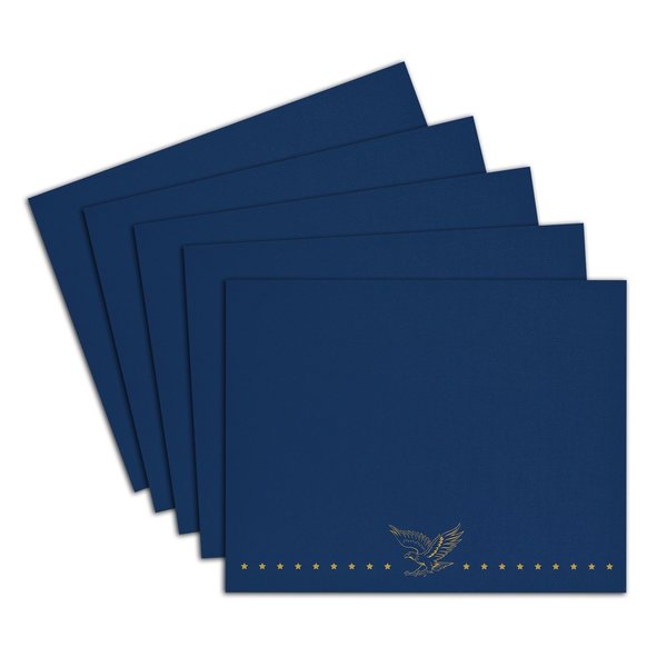 Certificate Cover Patriotic, Navy W, PK5