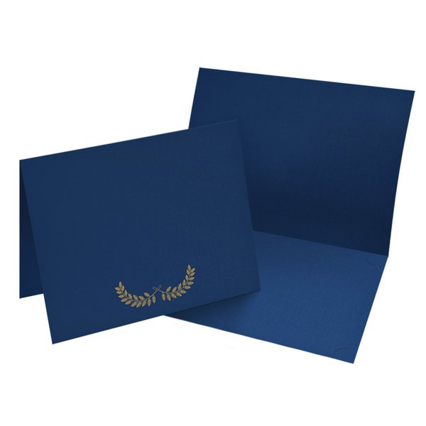 Certificate Cover Laurel, Navy with, PK5