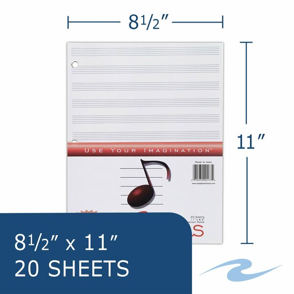 Case of Music Filler Paper, 12 Staves of Music Lines, 11
